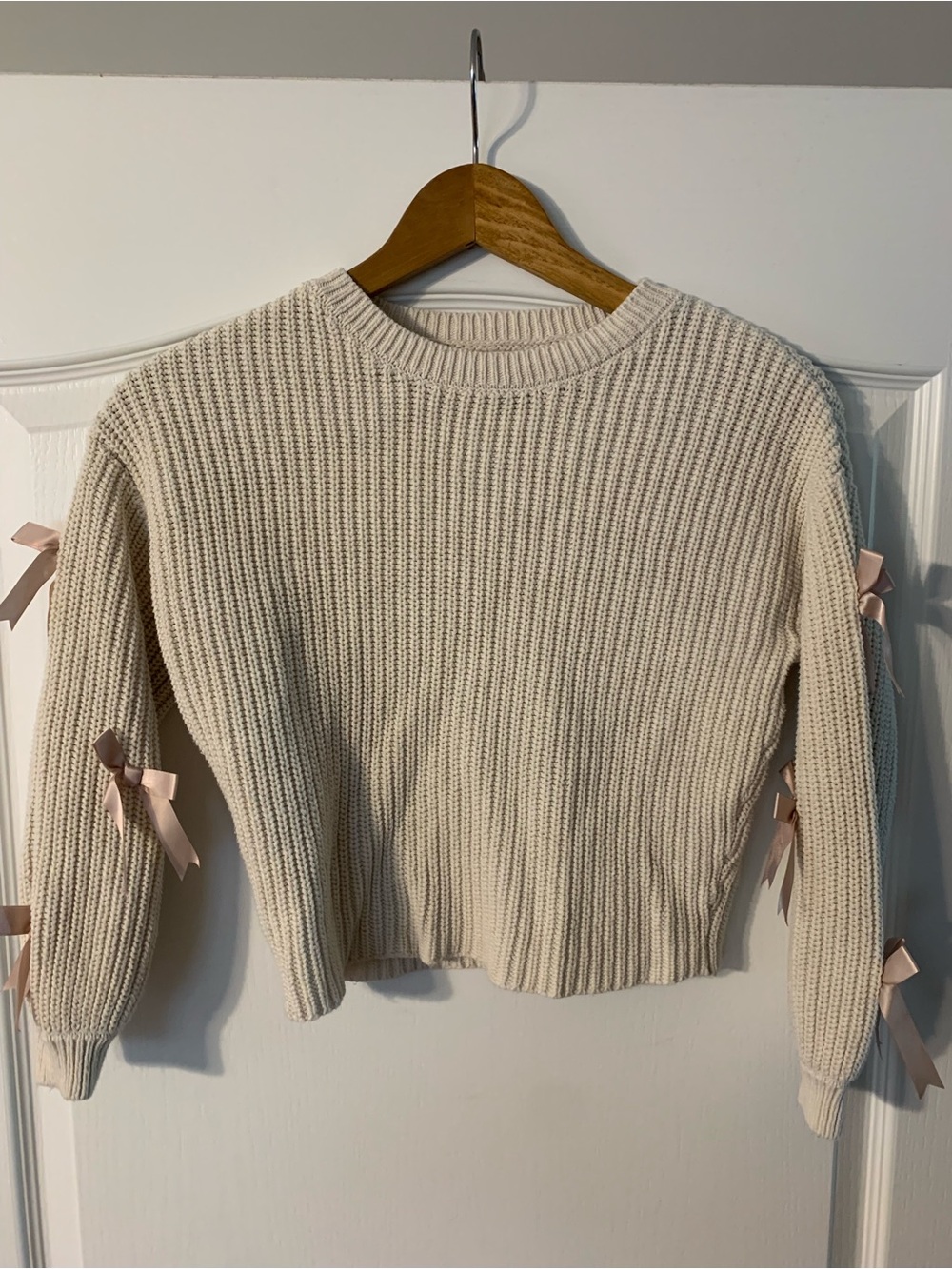 Cream Girls Sweater